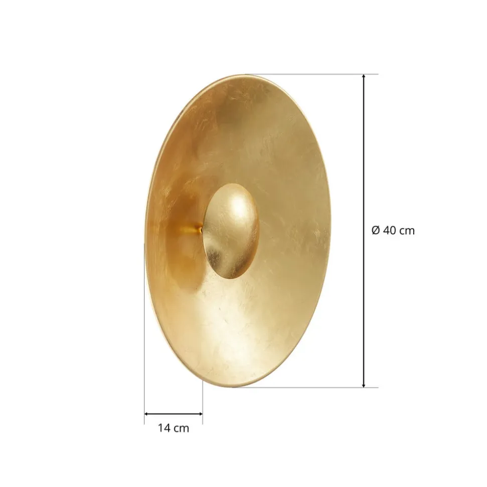 Aura Sol væglampe i guldlook Ø 40 cm