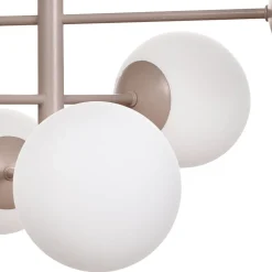Aurora hængelampe, beige, Ø 60 cm, 6 lyskilder, glas, E14