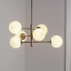 Aurora hængelampe, brun, Ø 60 cm, 6 lyskilder, glas, E14