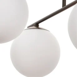 Aurora loftlampe, brun, Ø 50 cm, 4 lyskilder, glas, E14