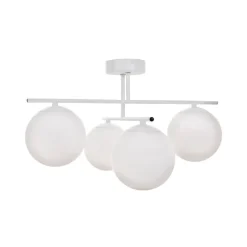 Aurora loftlampe, hvid, Ø 50 cm, 4 lyskilder, glas, E14