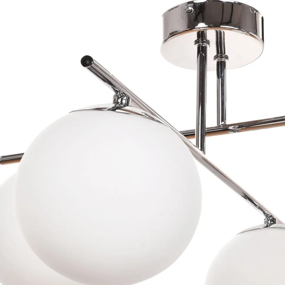 Aurora loftlampe, krom, Ø 50 cm, 4 lyskilder, glas, E14