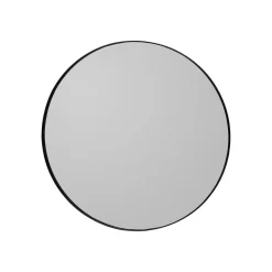AYTM Circum-spejl, grå/sort, Ø 70 cm, glas, MDF-træ