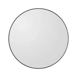 AYTM Circum-spejl, klar/sort, Ø 50 cm, glas, MDF-træ