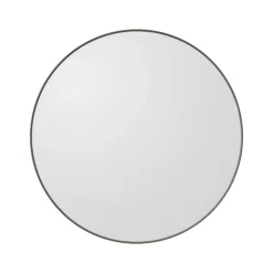 AYTM Circum-spejl, klart/gråbrunt, Ø 50 cm, glas, træ