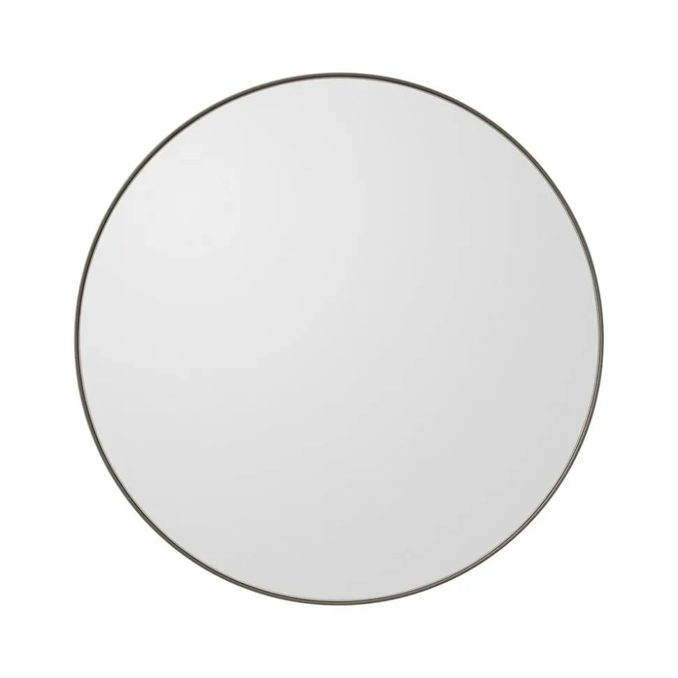 AYTM Circum-spejl, klart/gråbrunt, Ø 50 cm, glas, træ