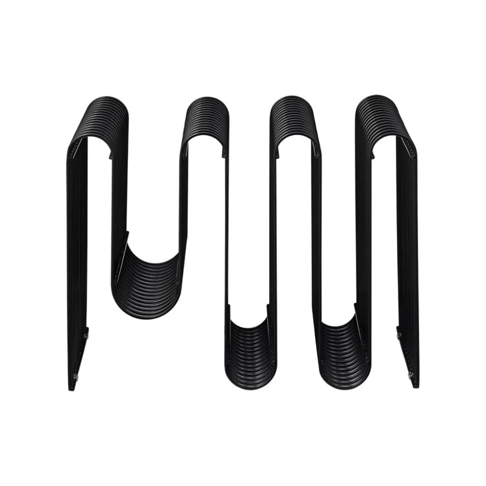 AYTM Curva magasinholder, sort, bredde 40 cm, stål