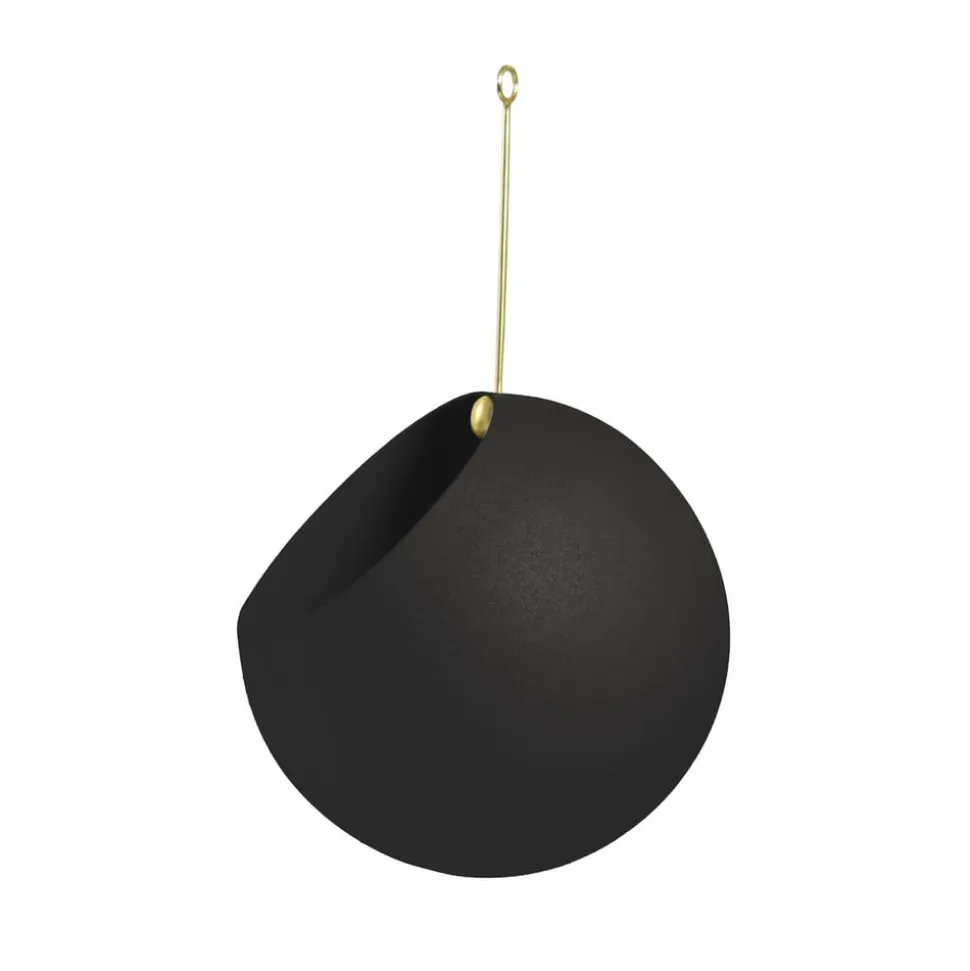 AYTM Globe blomsterkrukke, hængende, Ø 17 cm, sort, aluminium