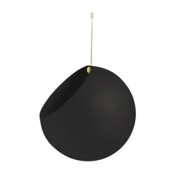 AYTM Globe blomsterkrukke, hængende, Ø 21 cm, sort, aluminium