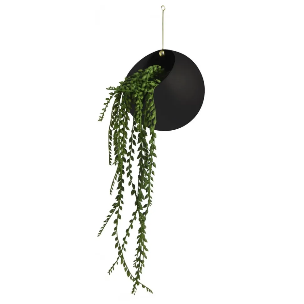 AYTM Globe blomsterkrukke, hængende, Ø 21 cm, sort, aluminium