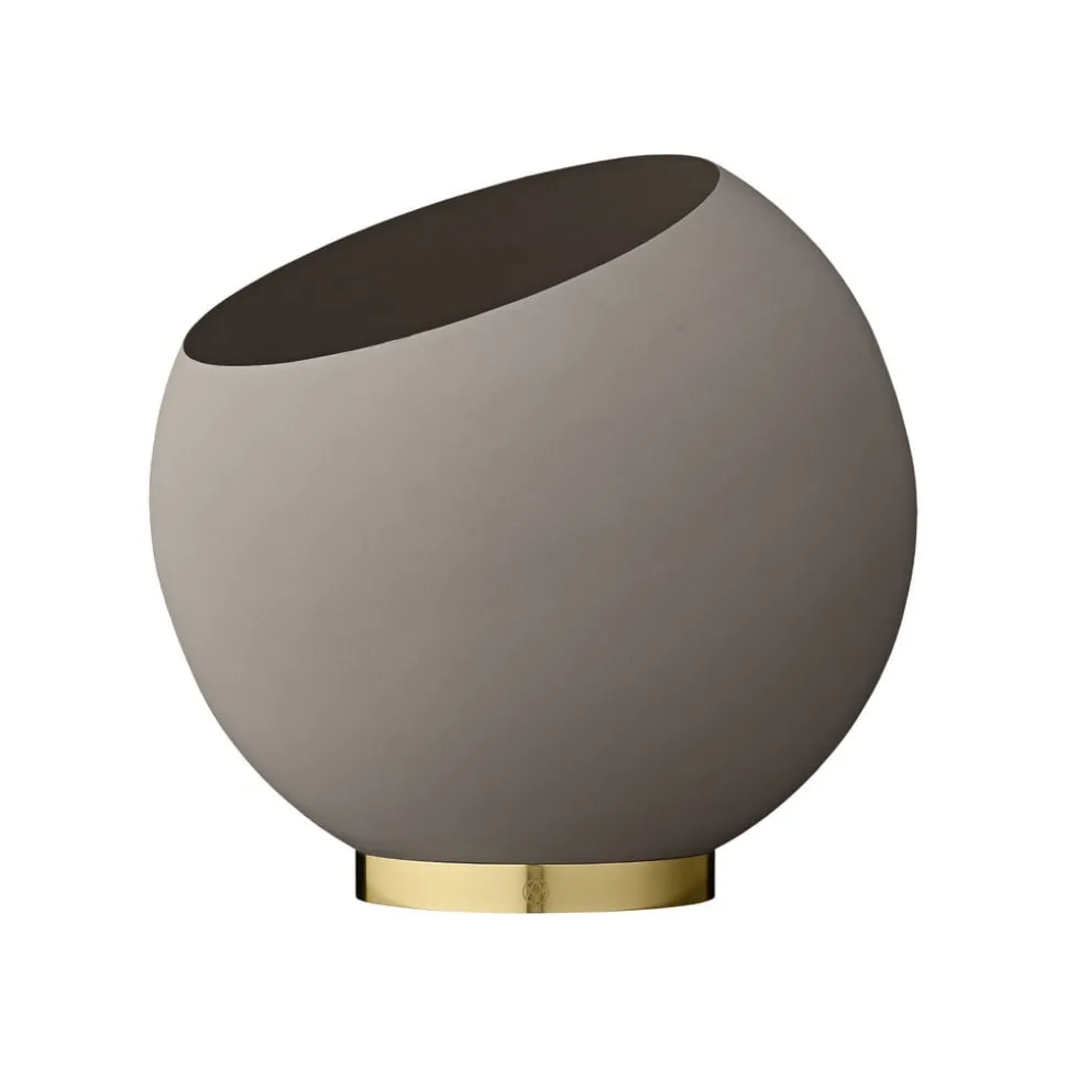 AYTM Globe urtepotte, Ø 37 cm, gråbrun, aluminium, stål