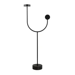 AYTM LED-gulvlampe Grasil, sort, marmor, højde 127 cm