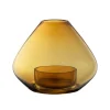 AYTM Lygte Uno, vase, rav, Ø 14 cm, højde 11 cm, glas