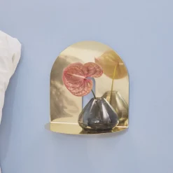 AYTM Lygte Uno, vase, røgfarvet grå, Ø 14 cm, højde 11 cm, glas