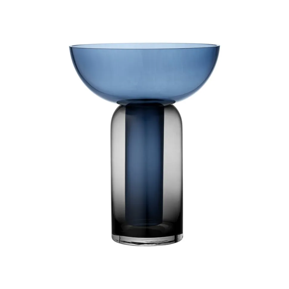 AYTM Vase Torus, blå, Ø 25 cm, højde 33 cm, glas