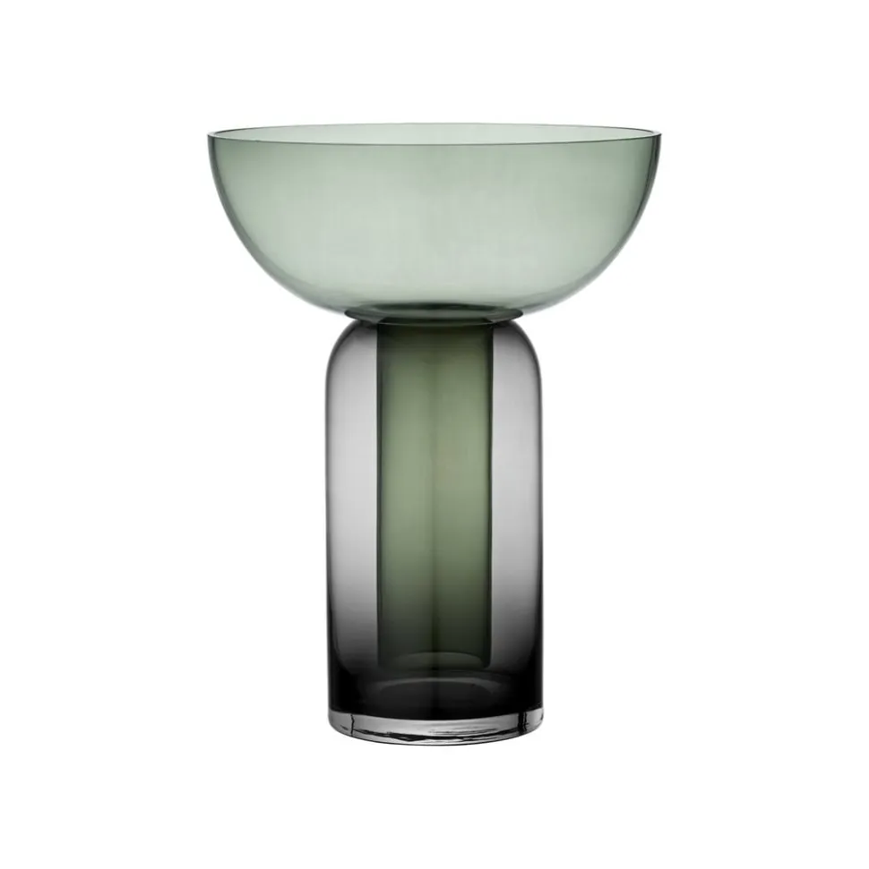 AYTM Vase Torus, grøn, Ø 25 cm, højde 33 cm, glas