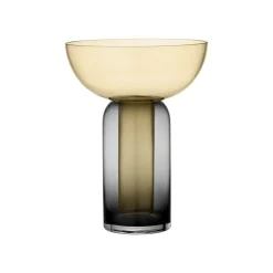 AYTM Vase Torus, ravfarvet, Ø 25 cm, højde 33 cm, glas