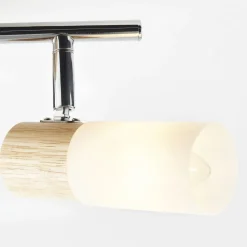 Babsan loftspot, længde 27,5 cm, lyst træ, 2 lyskilder.