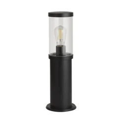 Bakerloo sokkellampe, IP44, sort, højde 45 cm, metal