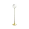 Ballroom gulvlampe, hvid, glas, mundblæst, dæmpbar