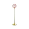 Ballroom gulvlampe, pink, glas, mundblæst, dæmpbar