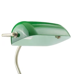 Bankers klassisk bordlampe 42 cm grøn