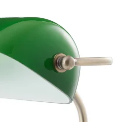 Bankers klassisk bordlampe 42 cm grøn