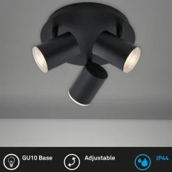 Banyo Splash loftspot, GU10, IP44 rund 3 lyskilder