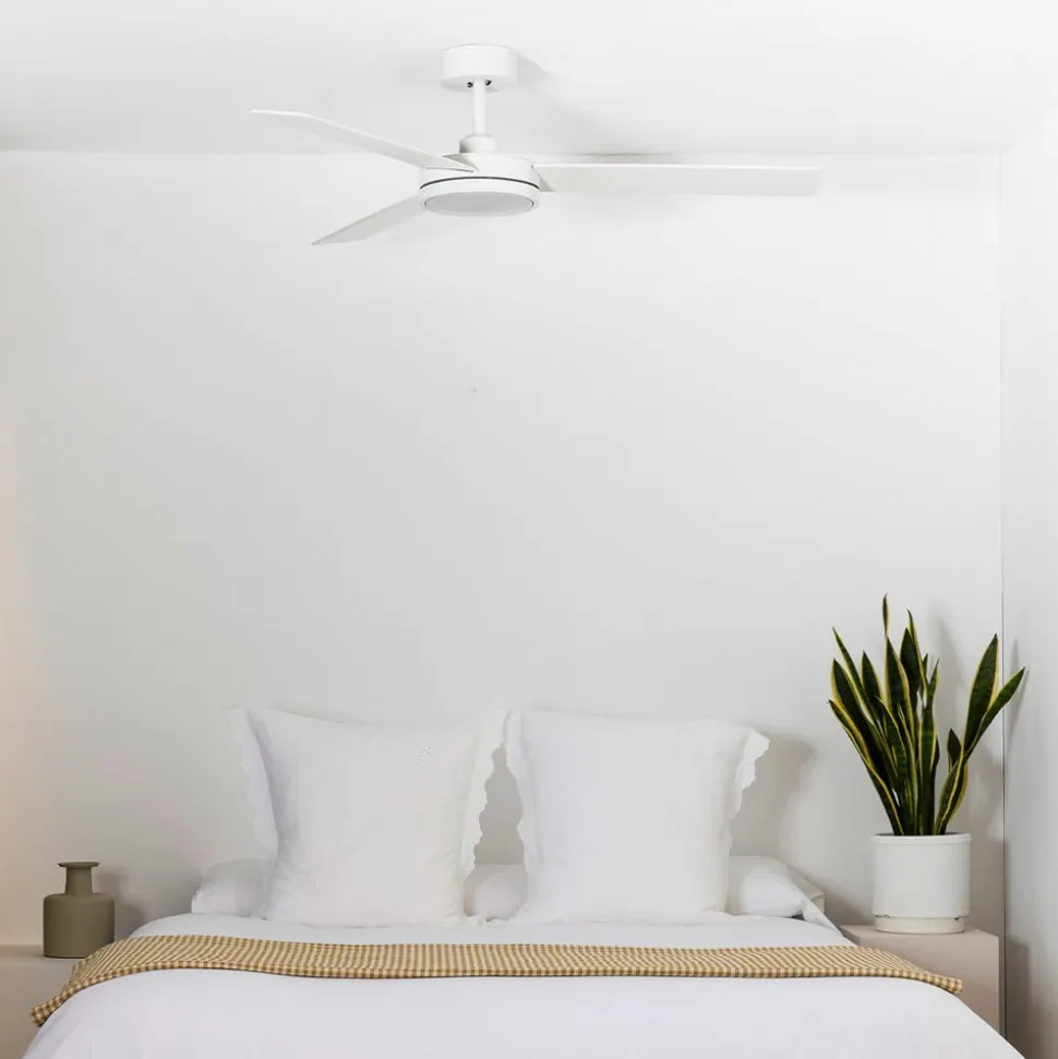 Barth LED-loftventilator med lys, hvid