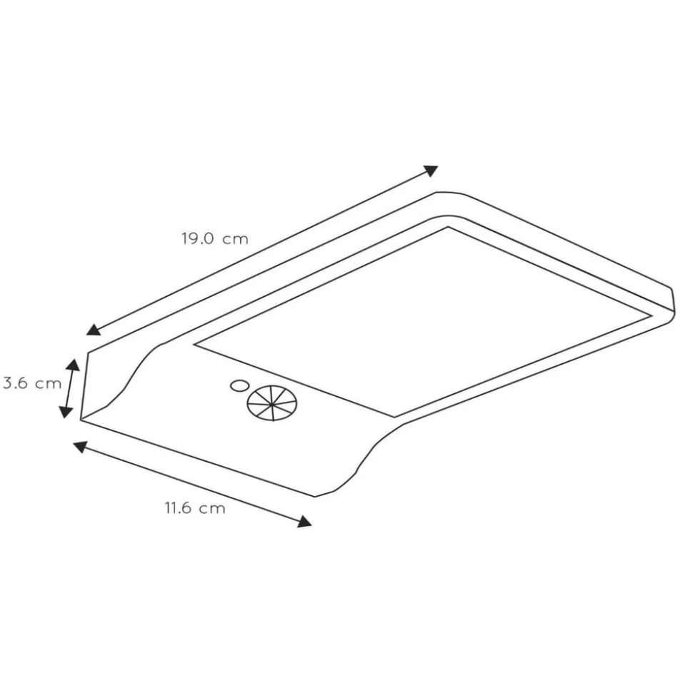 Basic udendørs LED-væglampe med sensor