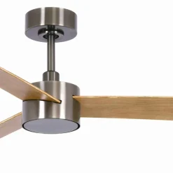 Beacon loftsventilatorlampe Climate IV nikkel/teak lydløs
