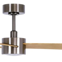 Beacon loftsventilatorlampe Climate IV nikkel/teak lydløs
