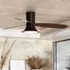 Beacon loftventilator med lys Flusso bronzefarvet lydløs