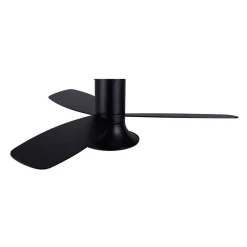 Beacon loftventilator med lys Flusso sort 132cm støjsvag