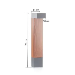 BEGA 84498 LED-gadelampe, grafit, kantet hoved