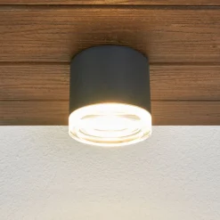 BEGA 66056K3 udendørs loftlampe, grafit 3.000K 62°