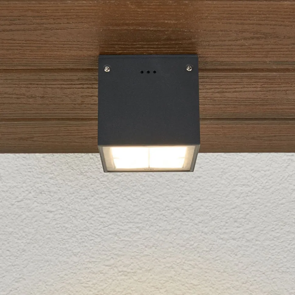 BEGA 66157K3 udendørs loftlampe, grafit 3.000K 38°
