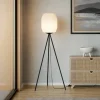 Belgrave gulvlampe, højde 141,5 cm, sort/hvid, metal