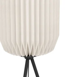 Belgrave gulvlampe, højde 141,5 cm, sort/hvid, metal