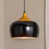 Berceste 212-S hængelampe Ø30cm sort/guld