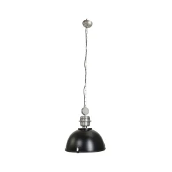 Bikkel hængelampe, Ø 42 cm, sort, metal, glas, E27