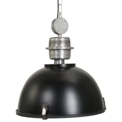 Bikkel hængelampe, Ø 42 cm, sort, metal, glas, E27