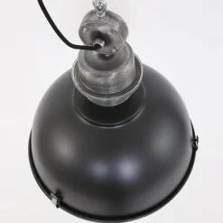 Bikkel hængelampe, Ø 42 cm, sort, metal, glas, E27