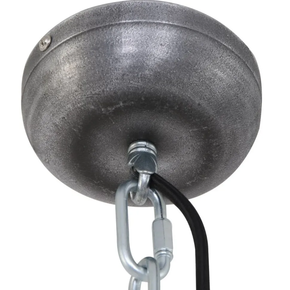 Bikkel hængelampe, Ø 42 cm, sort, metal, glas, E27
