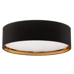 Bilbao loftslampe, sort/guld, Ø 60 cm