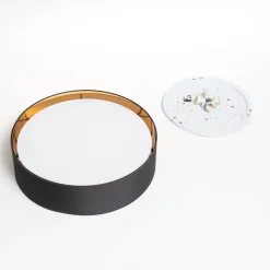Bilbao loftslampe, sort/guld, Ø 60 cm