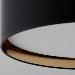 Bilbao loftslampe, sort/guld, Ø 60 cm