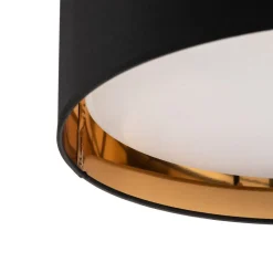 Bilbao loftslampe, sort/guld, Ø 45 cm