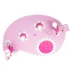 Blad natsværmer loftlampe i rosa, 4 lyskilder