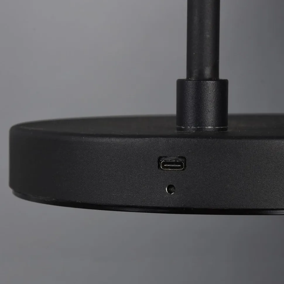 Blake LED-gulvlampe med batteri, kan dæmpes, sort